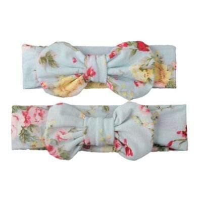 2PCS Mama & Baby Headwear Bowknot Elastic HeadBands For Women Children Tuban Baby HairBands Hair Accessories
