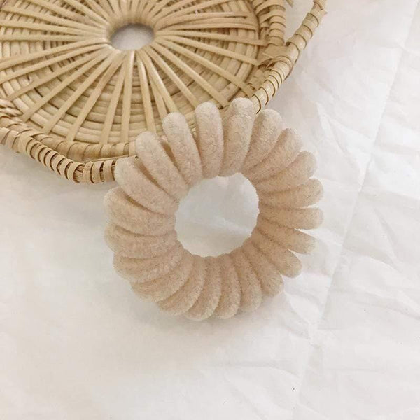 Elastic Knit Telephone Wire Hair Bands Girl Woman Hair Accessories Rubber Band Headwear Hair Rope Spiral Shape Hair Ties