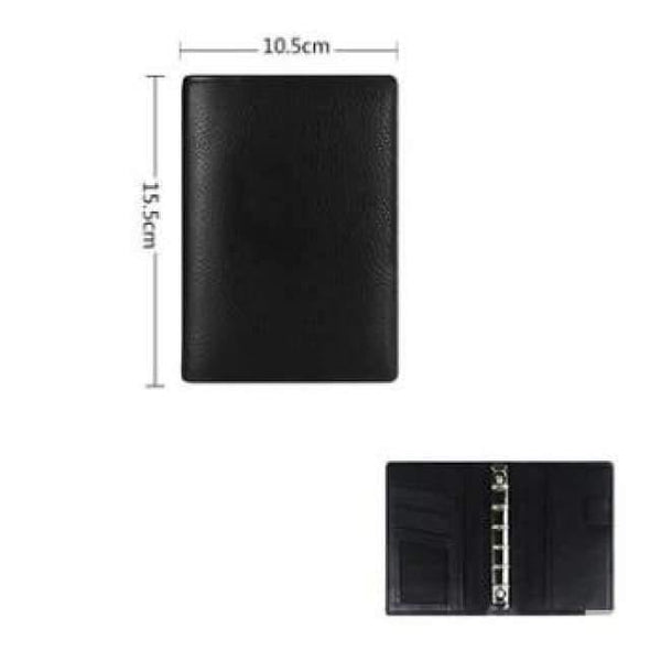 Planet Gates A7 No Strap Mini Logo DIY Custom A6 A7 Notebook Leather Luxury Black Planner Rings Binder Sketchbook Organizer Agenda  Writing Pads Gift