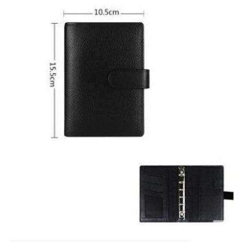 Planet Gates A7 With Hasp Genuine Leather Logo Custom A5 Notebook Cowhide Travelers Loose leaf Office Commercial Writing Pads Diary Rings Binder