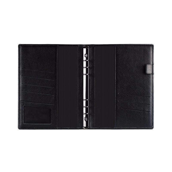 Planet Gates A7 With Strap Mini Logo DIY Custom A6 A7 Notebook Leather Luxury Black Planner Rings Binder Sketchbook Organizer Agenda  Writing Pads Gift