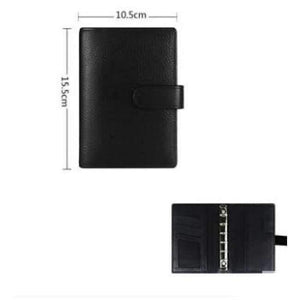 Planet Gates A7 With Strap Mini Logo DIY Custom A6 A7 Notebook Leather Luxury Black Planner Rings Binder Sketchbook Organizer Agenda  Writing Pads Gift