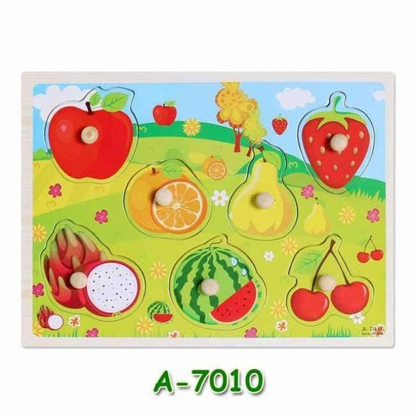 Planet Gates A7010 Kids Early Educational Toys Baby Hand Grasp Wooden Puzzle Toy Children Wood Jigsaw Toy Animals and Digit Learning Education