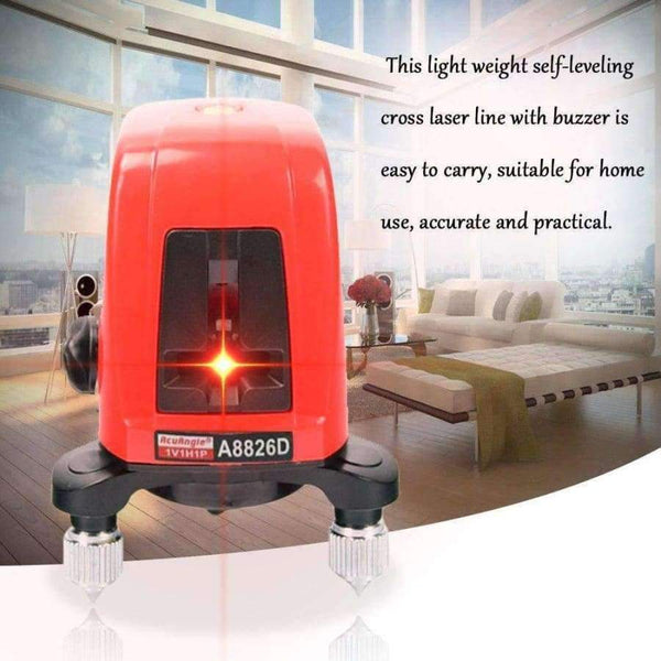 Planet Gates A8826D Lazer Level  Mini Portable 360 Degree Cross Laser Line 2 Line 1 Dot Horizonatal Vertical Red Line Laser Meter