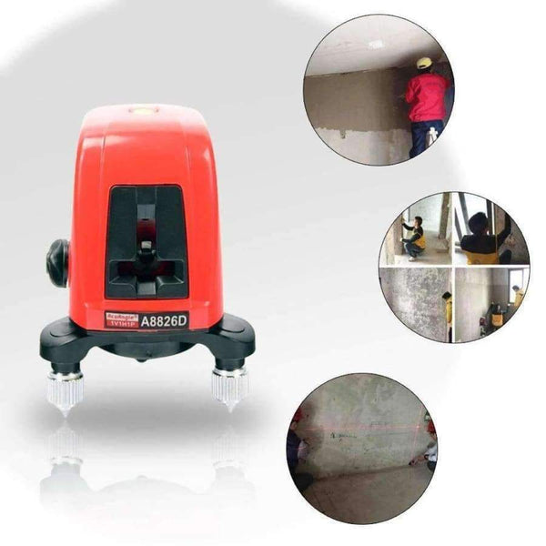 Planet Gates A8826D Lazer Level  Mini Portable 360 Degree Cross Laser Line 2 Line 1 Dot Horizonatal Vertical Red Line Laser Meter