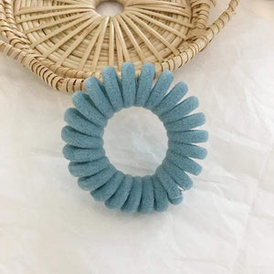 Elastic Knit Telephone Wire Hair Bands Girl Woman Hair Accessories Rubber Band Headwear Hair Rope Spiral Shape Hair Ties