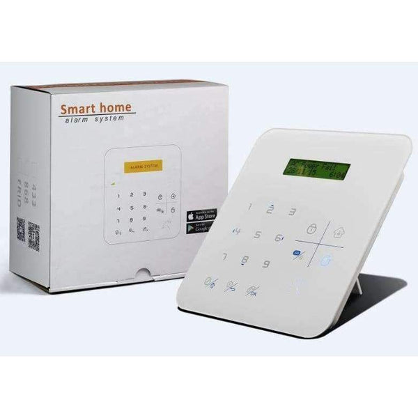 Planet Gates A9 GSM White GSM+ wifi Alarm System Smart touch keypad with 2 line message LCD display Quad-band GSM communication works with SIM card