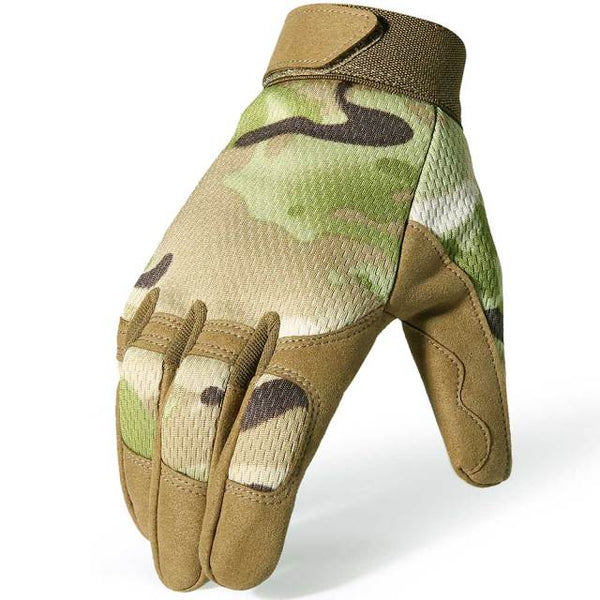Planet Gates A9-Multicam / S / China Men Shooting Gloves Military Army Mitten Tactical Full Finger Glove Touch Screen Light Breathable Cycling Airsoft Paintball