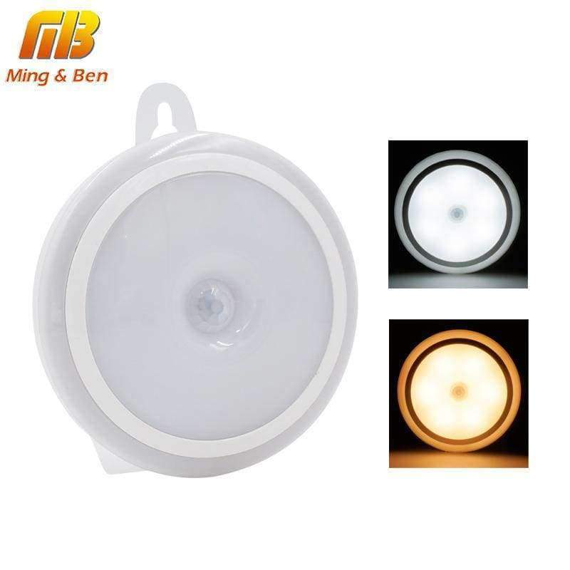 Planet Gates AAA / Cold White [MingBen] LED PIR Sensor Night Light Motion Sensor Lamp Activated Wall Lights Auto On Off Battery Operated For Bedroom Kitchen
