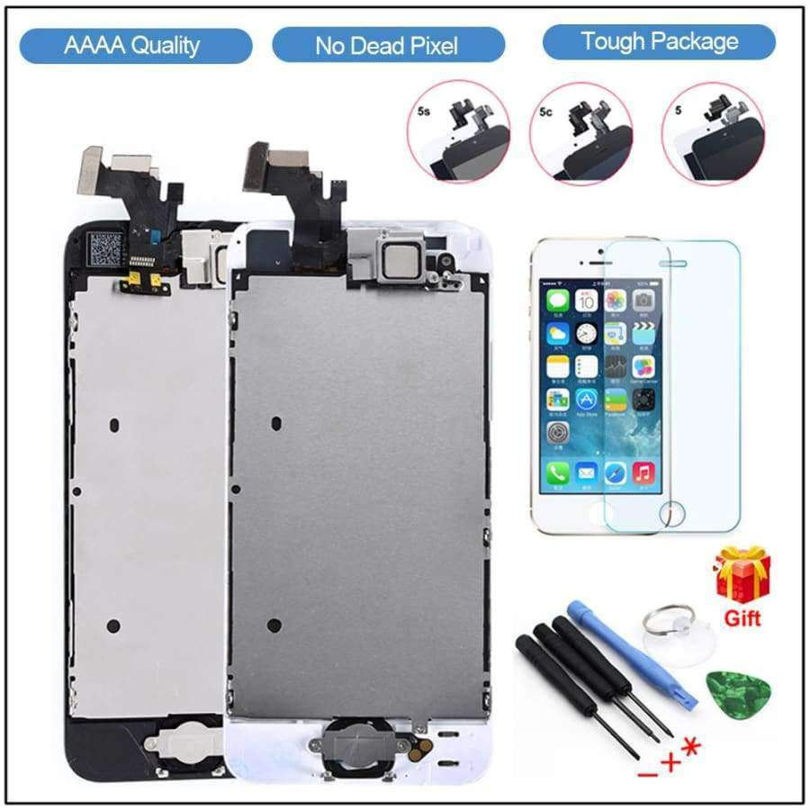 Planet Gates AAA WHITE 5C iPhone 5 5S 5C LCD Display Touch Screen Digitizer Home Button Camera Assembly Replacement Display For iPhone 5S LCD