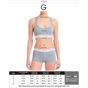 Planet Gates AB BLUE / XXL Bra & Brief Sets Famous Brand Women Bra & Shorts Lounge Underwear Vest Bra Set Cotton Sexy Bra Suit For Girls 2563