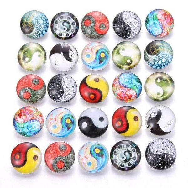 Planet Gates AB217 10pcs/lot Mixed Colors & Pattern 18mm Glass Snap Button Jewelry Faceted Glass Snap Fit Snap Earrings Bracelet Jewelry