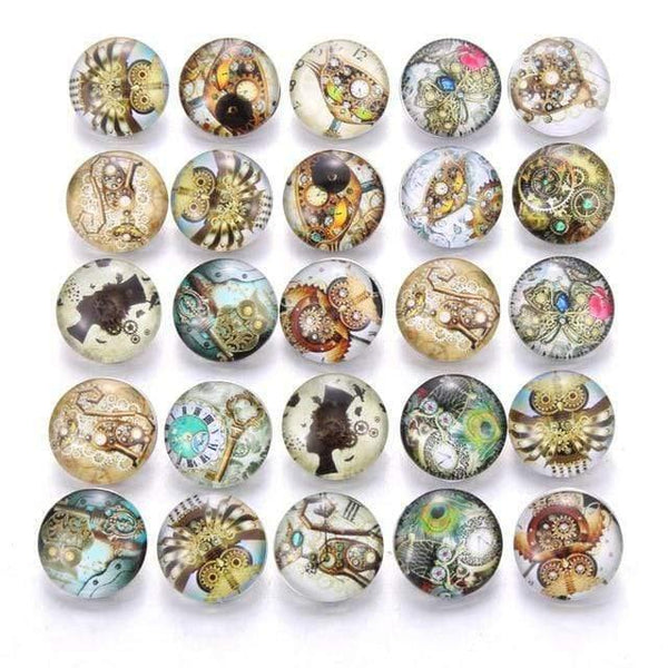 Planet Gates AB218 10pcs/lot Mixed Colors & Pattern 18mm Glass Snap Button Jewelry Faceted Glass Snap Fit Snap Earrings Bracelet Jewelry