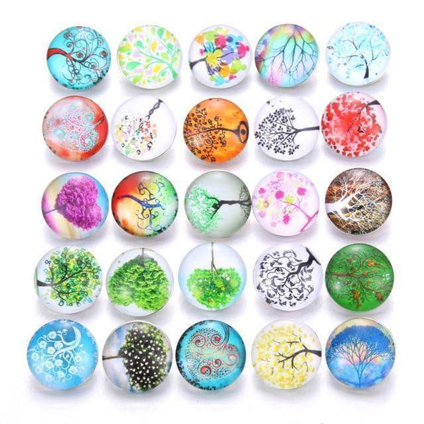 Planet Gates AB219 10pcs/lot Mixed Colors & Pattern 18mm Glass Snap Button Jewelry Faceted Glass Snap Fit Snap Earrings Bracelet Jewelry