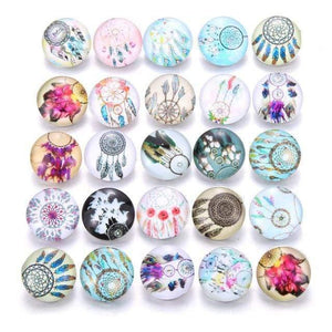 Planet Gates AB221 10pcs/lot Mixed Colors & Pattern 18mm Glass Snap Button Jewelry Faceted Glass Snap Fit Snap Earrings Bracelet Jewelry