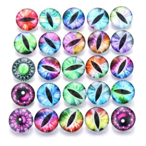 Planet Gates AB222 10pcs/lot Mixed Colors & Pattern 18mm Glass Snap Button Jewelry Faceted Glass Snap Fit Snap Earrings Bracelet Jewelry