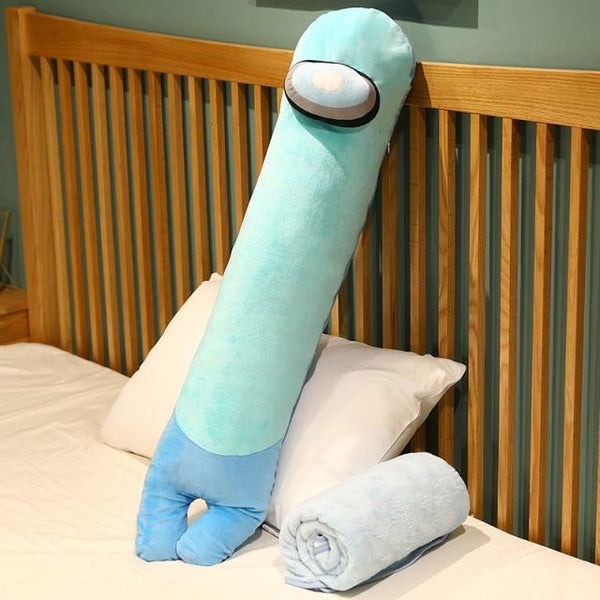 Planet Gates about 130cm / Blue Hot Sale 90/130cm Among Long Pillow Us Cushion Sleepng Pillow Animal Doll Kawaii Figure With Blanket  Christmas Gift For Kids