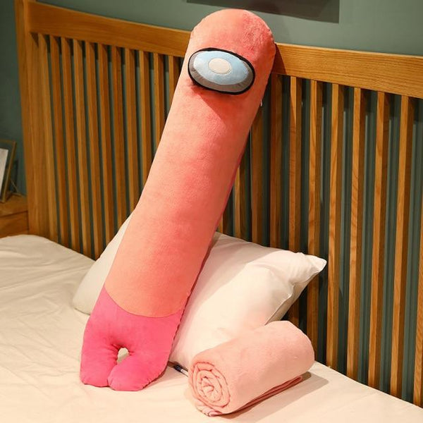 Planet Gates about 130cm / Pink Hot Sale 90/130cm Among Long Pillow Us Cushion Sleepng Pillow Animal Doll Kawaii Figure With Blanket  Christmas Gift For Kids
