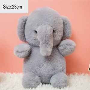 Planet Gates about 23cm / elephant Fluffy Hair Super soft Elephant Lamb Cuddly Plushies Doll Stuffed Animals Long Plush Brown Bear Chick Baby Appease Doll toys Kid
