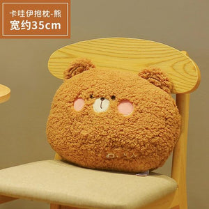 Planet Gates about 35X27cm / bear Cute Plush Animals Pillow Soft Lovely Brown Teddy Bear Rabbit Frog Tiger Pig Doll Sofa Chair Cushion For Girls Birthday Gifts