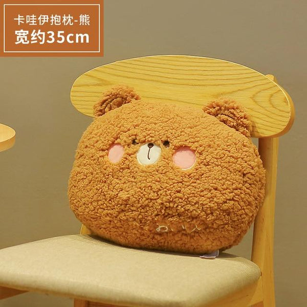 Planet Gates about 35X27cm / bear Cute Plush Animals Pillow Soft Lovely Brown Teddy Bear Rabbit Frog Tiger Pig Doll Sofa Chair Cushion For Girls Birthday Gifts