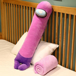 Planet Gates about 90cm / Purple Hot Sale 90/130cm Among Long Pillow Us Cushion Sleepng Pillow Animal Doll Kawaii Figure With Blanket  Christmas Gift For Kids