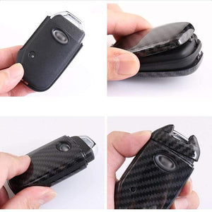 Planet Gates ABS Carbon Fiber Shell+Silicone Cover Remote Key Holder Fob Case&KeyChain For Kia Sportage R 2018