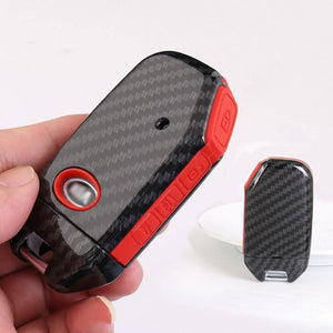 Planet Gates ABS Carbon Fiber Shell+Silicone Cover Remote Key Holder Fob Case&KeyChain For Kia Sportage R 2018