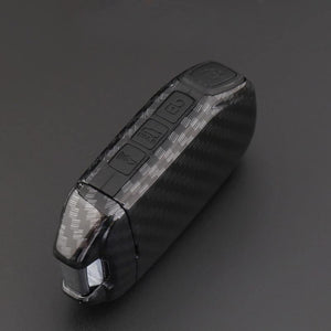 Planet Gates ABS Carbon Fiber Shell+Silicone Cover Remote Key Holder Fob Case&KeyChain For Kia Sportage R 2018