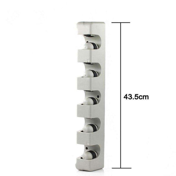 Planet Gates ABS Kitchen Wall Mounted Hanger 5 Position Kitchen Storage Mop Brush Broom Organizer Holder Tool