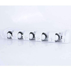 Planet Gates ABS Plastic Mop Broom Rakes Garage Tool Holder Wall Rack Cupboard Organiser Mops Broom Rake Keeper Bracket 5 Position