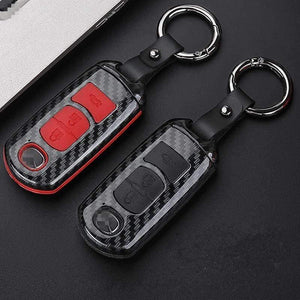 Planet Gates ABS+Silica gel Carbon fiber Car Remote Key Case Cover For Mazda 2 3 6 Axela Atenza CX-5 CX5 CX-7 CX-9 2014 2015 2016 up