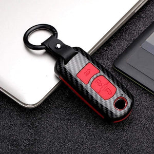 Planet Gates ABS+Silica gel Carbon fiber Car Remote Key Case Cover For Mazda 2 3 6 Axela Atenza CX-5 CX5 CX-7 CX-9 2014 2015 2016 up