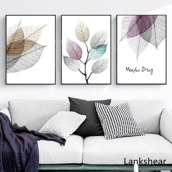Planet Gates Abstract Leaves Canvas Paintings Poster Print Nordic Minimalist Wall Art Pictures For Living Room Bedroom Home Decor