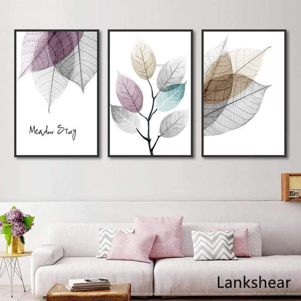 Planet Gates Abstract Leaves Canvas Paintings Poster Print Nordic Minimalist Wall Art Pictures For Living Room Bedroom Home Decor