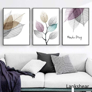 Planet Gates Abstract Leaves Canvas Paintings Poster Print Nordic Minimalist Wall Art Pictures For Living Room Bedroom Home Decor