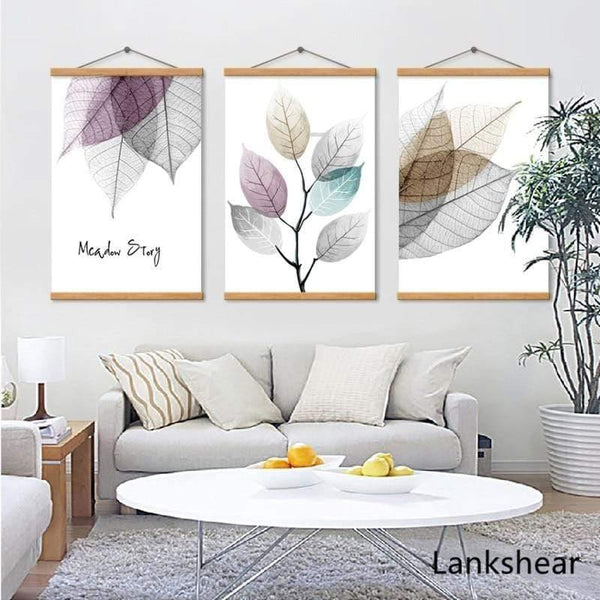 Planet Gates Abstract Leaves Canvas Paintings Poster Print Nordic Minimalist Wall Art Pictures For Living Room Bedroom Home Decor