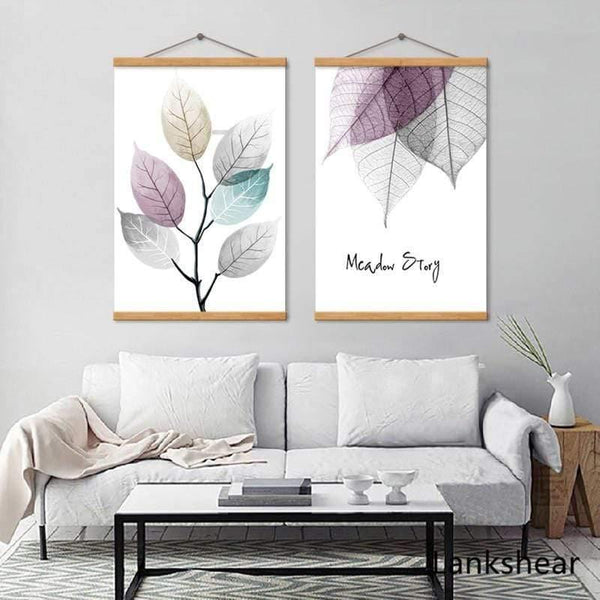 Planet Gates Abstract Leaves Canvas Paintings Poster Print Nordic Minimalist Wall Art Pictures For Living Room Bedroom Home Decor