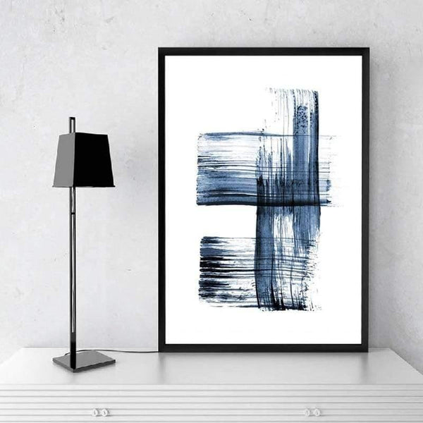 Planet Gates Abstract Modern Minimalist Poster Blue Graffiti Casual Simple Fresh Print Canvas Picture For Living Room Bedroom Study Decor