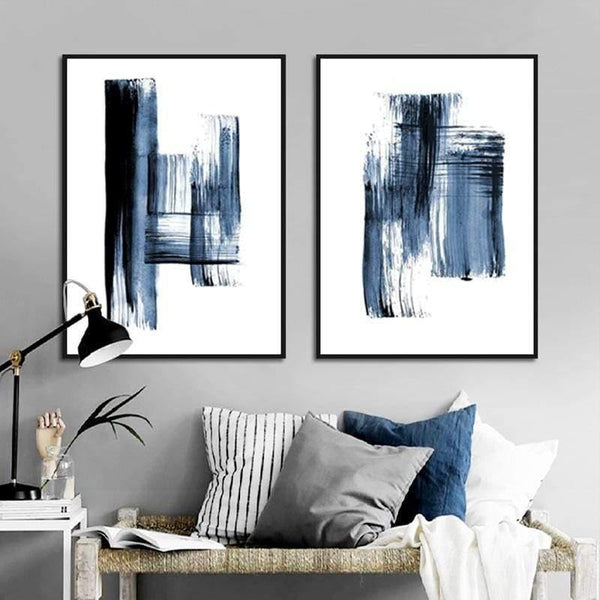 Planet Gates Abstract Modern Minimalist Poster Blue Graffiti Casual Simple Fresh Print Canvas Picture For Living Room Bedroom Study Decor