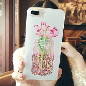 Planet Gates AC0355 / For iPhone 6 6s USLION Glitter Bottle Quicksand Dynamic Phone Case For iPhone X XS Max XR Bling Flowing Love Heart Case For iPhone 8 7 6 6s Plus