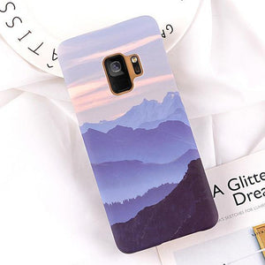 Planet Gates AC1040 / For Galaxy Note 8 USLION Ultra Thin Phone Case For Samsung Galaxy S9 S8 Plus Note 9 Note 8 S7 Edge Mountain Peak Forest Hard PC Back Cover Cases