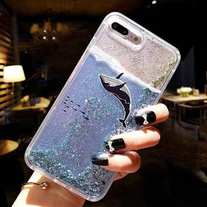 Planet Gates AC1258 / For iPhone 6 6s USLION Glitter Bottle Quicksand Dynamic Phone Case For iPhone X XS Max XR Bling Flowing Love Heart Case For iPhone 8 7 6 6s Plus