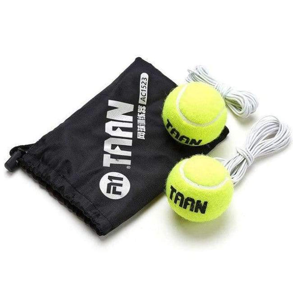 Planet Gates AC1523BALL Tennis Ball Back Base Trainer Set with Elastic Rope Tennis Trainer for Single Person Partner Practice Play Tennis Ball