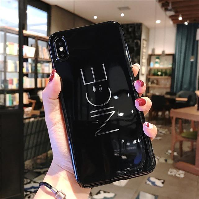 Planet Gates USLION Silicone Feather Case For iPhone 7 8 Plus XS Max XR Xs Letter Phone Cases For iPhone X 8 7 6 6S Plus Soft TPU Back Cover