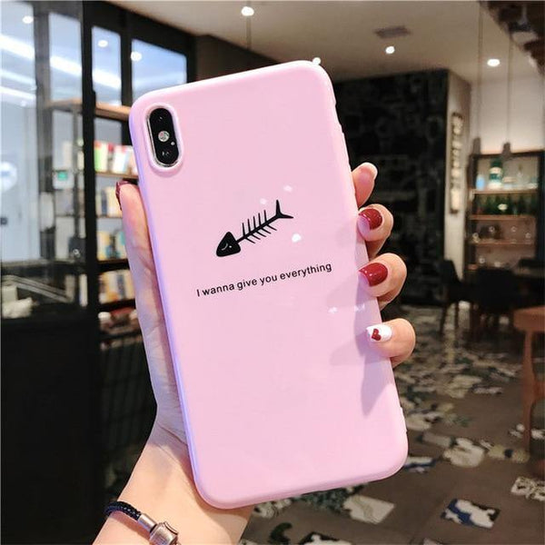 Planet Gates AC1561 Pink / For iPhone X USLION Silicone Feather Case For iPhone 7 8 Plus XS Max XR Xs Letter Phone Cases For iPhone X 8 7 6 6S Plus Soft TPU Back Cover