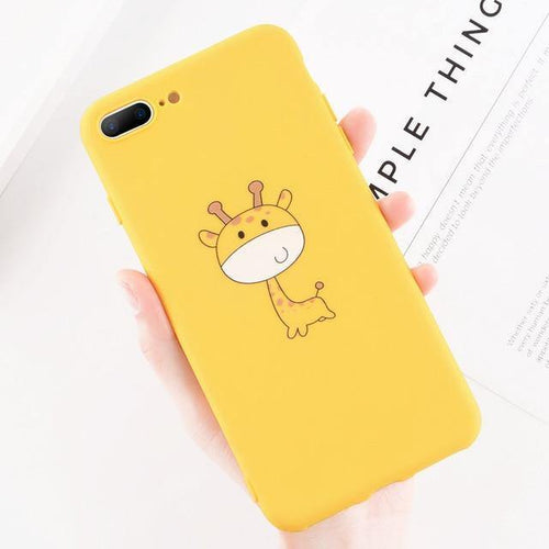 Planet Gates AC1616 / For iPhone X USLION Funny Cartoon Giraffe Phone Case For iPhone 7 8 Plus TPU Silicone Back Cover for iPhone X XR XS Max 6 6S Plus Soft Cases