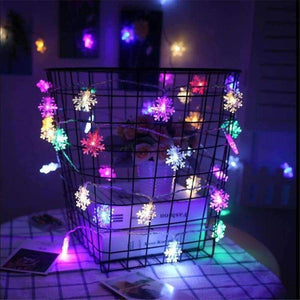 Planet Gates AC220V 10M 50LED Christmas lights snowflake lamp holiday lighting for outdoor/wedding party decoration curtain string lights