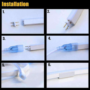 Planet Gates AC220V 120LED 2835 LED Neon Flex Strip Rope Lights for Home Garden Signs and Letters IP68 With Adapter