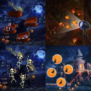 Planet Gates AC220V EU Plug Halloween Projector Light Outdoor Waterproof Landscape Lighting Christmas Laser Led Projector Lights for Party Holiday Wireless